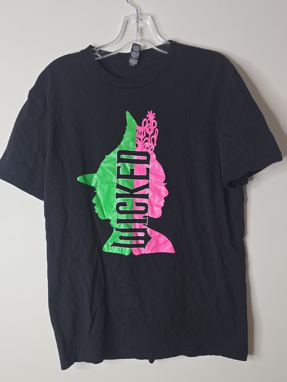 Wicked Graphic Tee - Black with Green & Pink Print